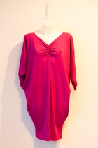 Oversize m/rykkingu bleikur image